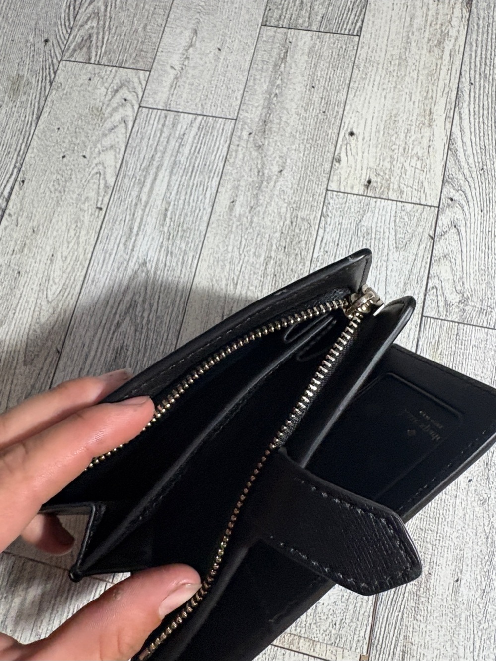 kate spade Black & White Polka Dot Zip Wallet - Picture 4 of 4